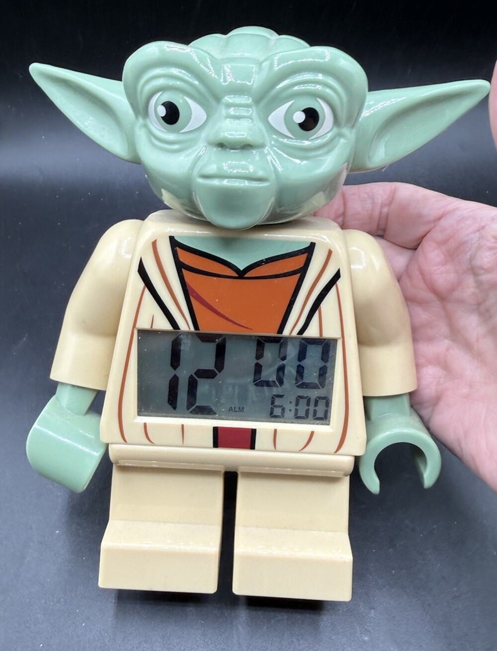 Lego Star Wars Minifigure YODA Poseable Alarm Clock WORKS GREAT!!